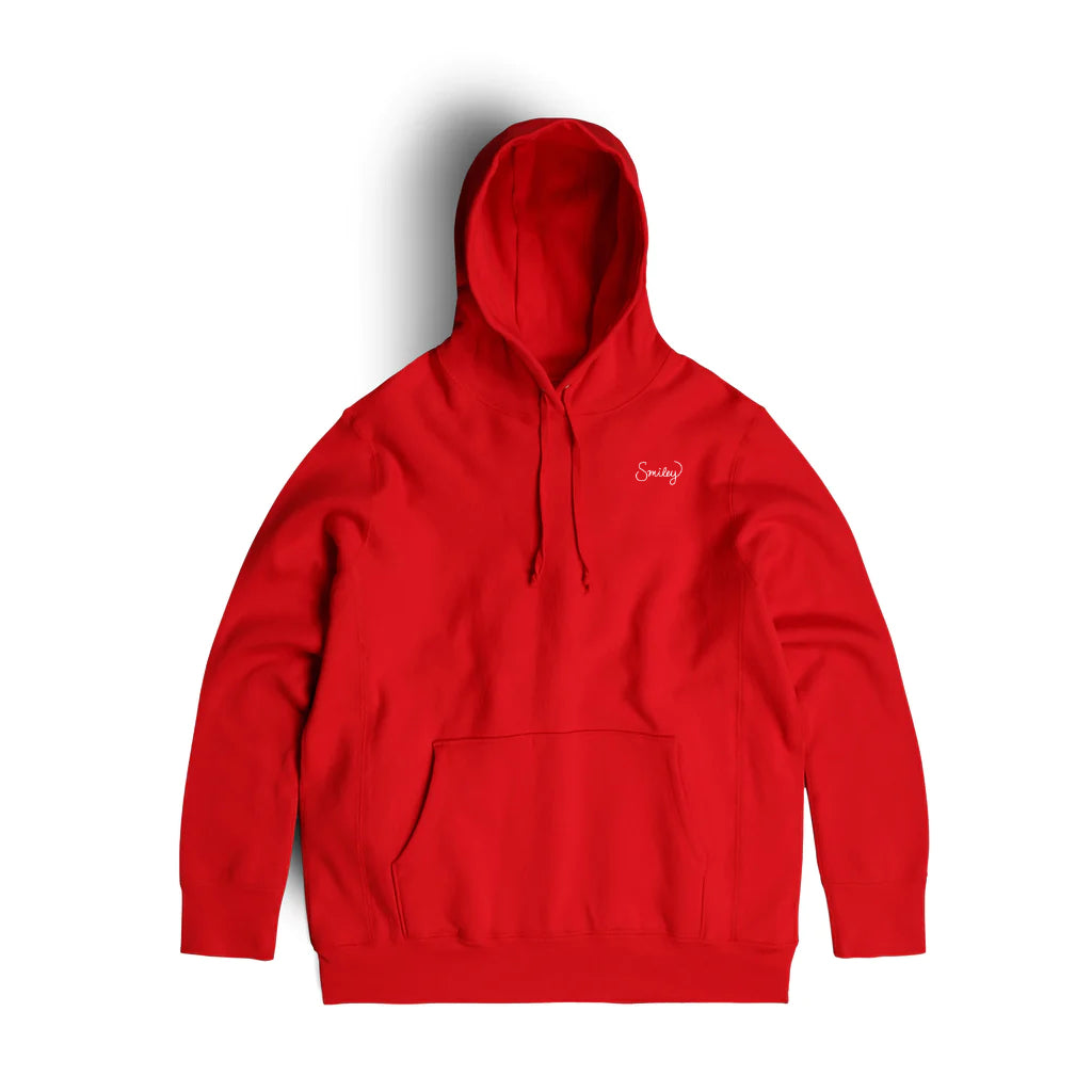 Supreme script hoodie on sale red