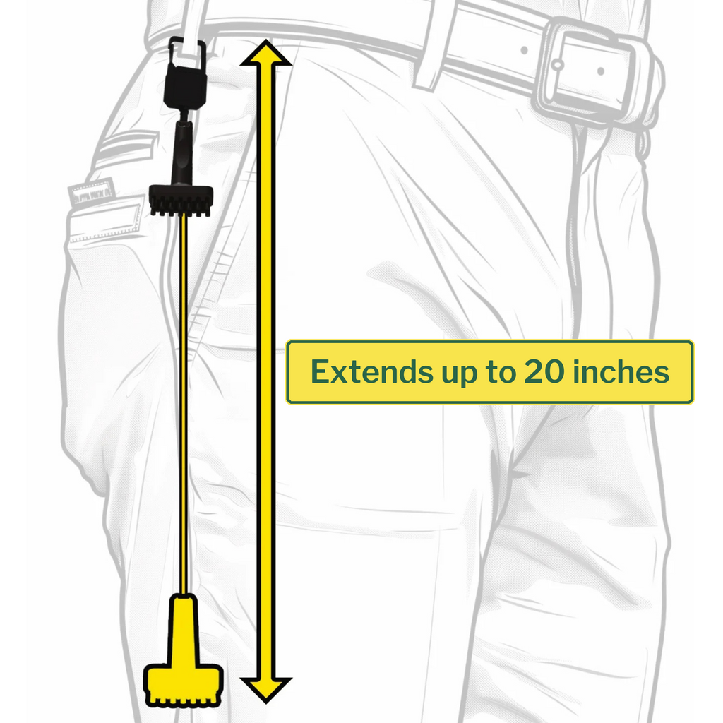 THE ORIGINAL MINI GOLF BRUSH WITH RETRACTABLE BELT CLIP