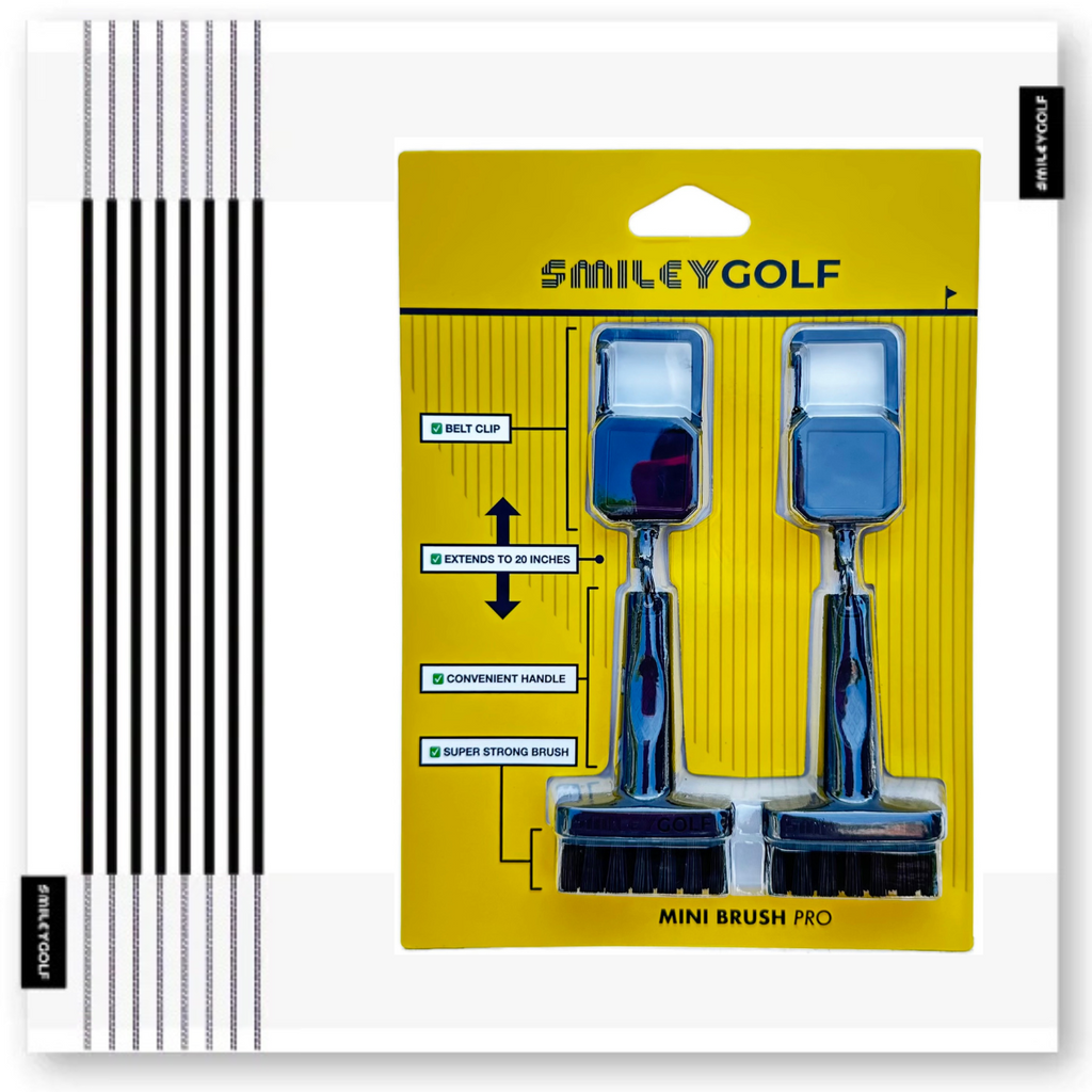 THE ORIGINAL MINI GOLF BRUSH WITH RETRACTABLE BELT CLIP