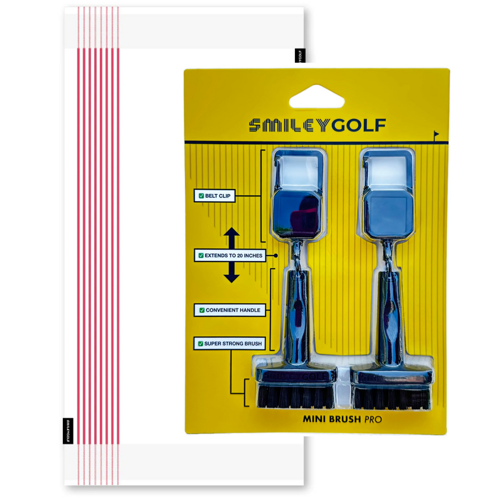THE ORIGINAL MINI GOLF BRUSH WITH RETRACTABLE BELT CLIP