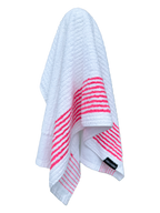SCOTTSDALE - THE LEAF - NEON PINK STRIPES MEDIUM TOWEL