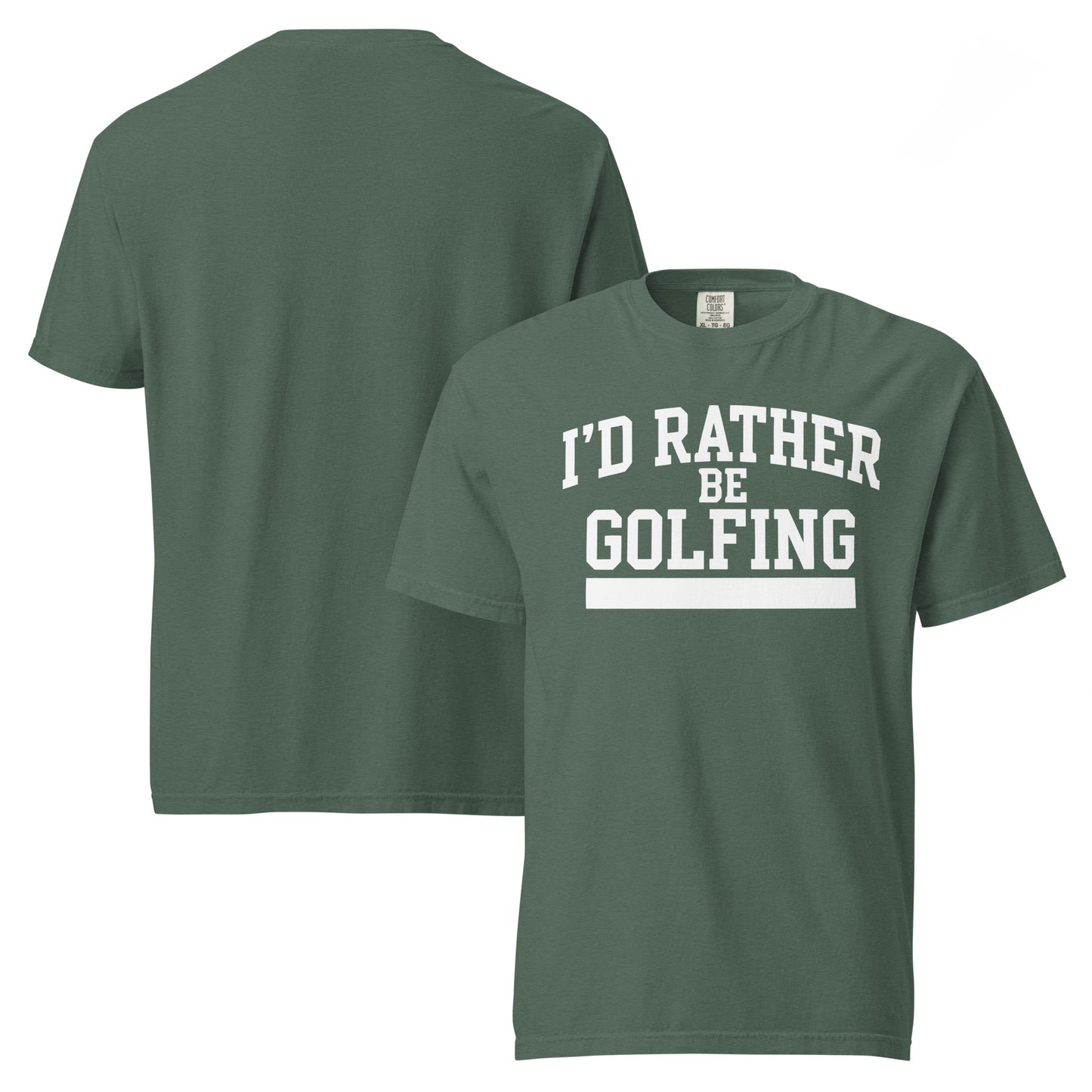 Premium Cotton Tee - All Fits - 'I'd Rather Be Golfing'