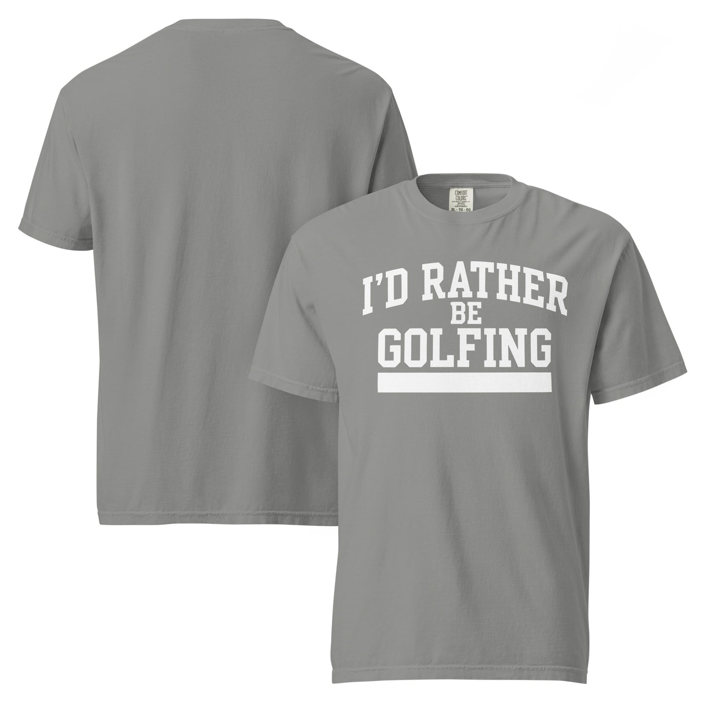 Premium Cotton Tee - All Fits - 'I'd Rather Be Golfing'