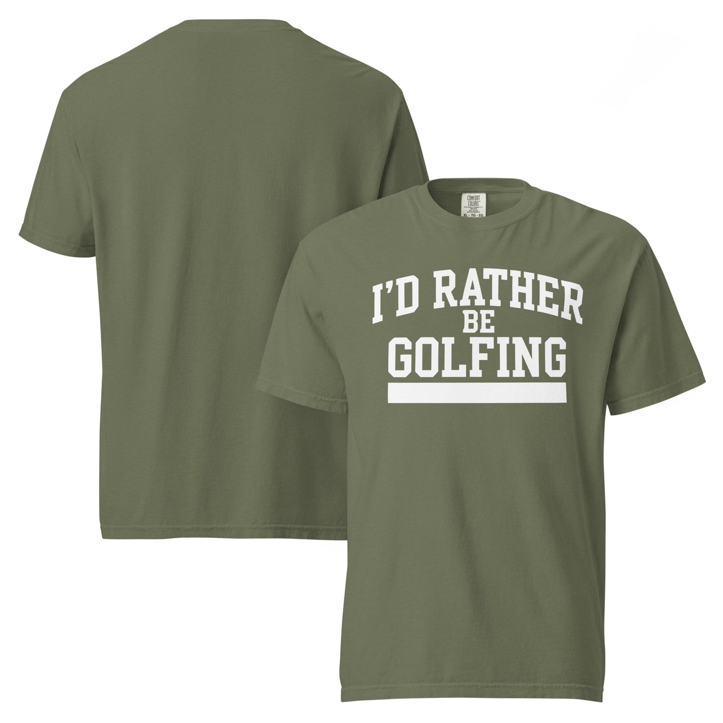 Premium Cotton Tee - All Fits - 'I'd Rather Be Golfing'