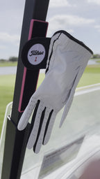 THE SMILEY PORTABLE MAGNETIC GLOVE HOLDER FOR GOLF CARTS (glove not included)