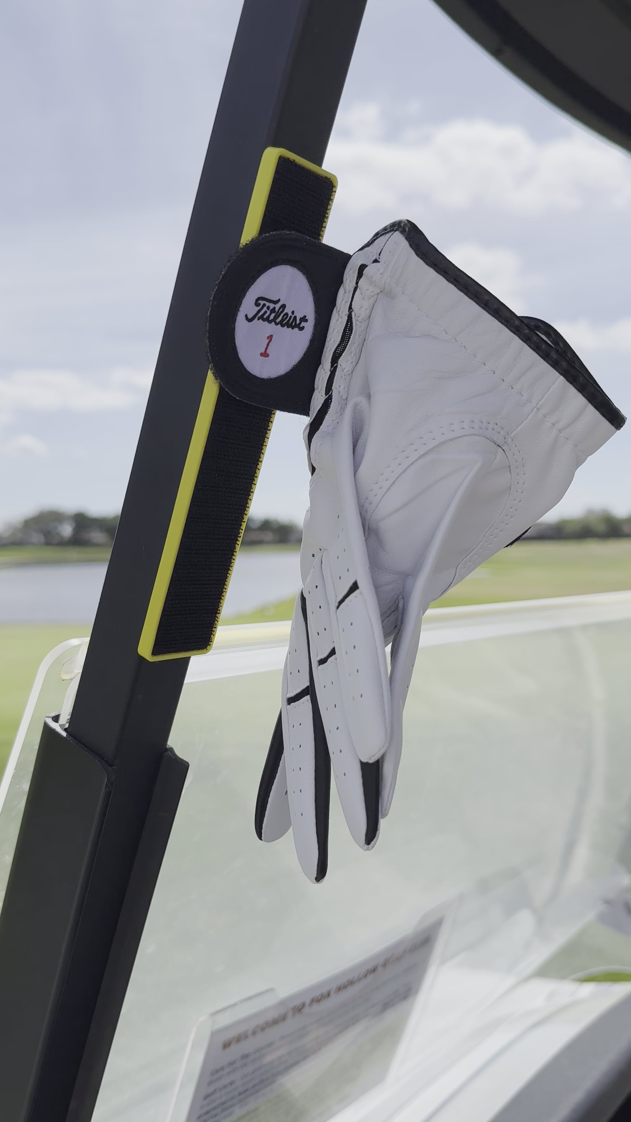 PORTABLE MAGNETIC GLOVE HOLDER FOR GOLF CARTS (glove not